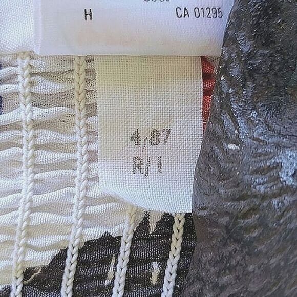 Vtg strapless bustier abstract print a-line maxi dress - Picture 8 of 13